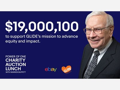 GLIDE, eBay and Warren Buffett Celebrate the Grand Finale Power of One Charity Auction Lunch With Record-Breaking Winning Bid
