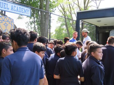 New York Giants Players Visit San Miguel Academy to Inspire Students